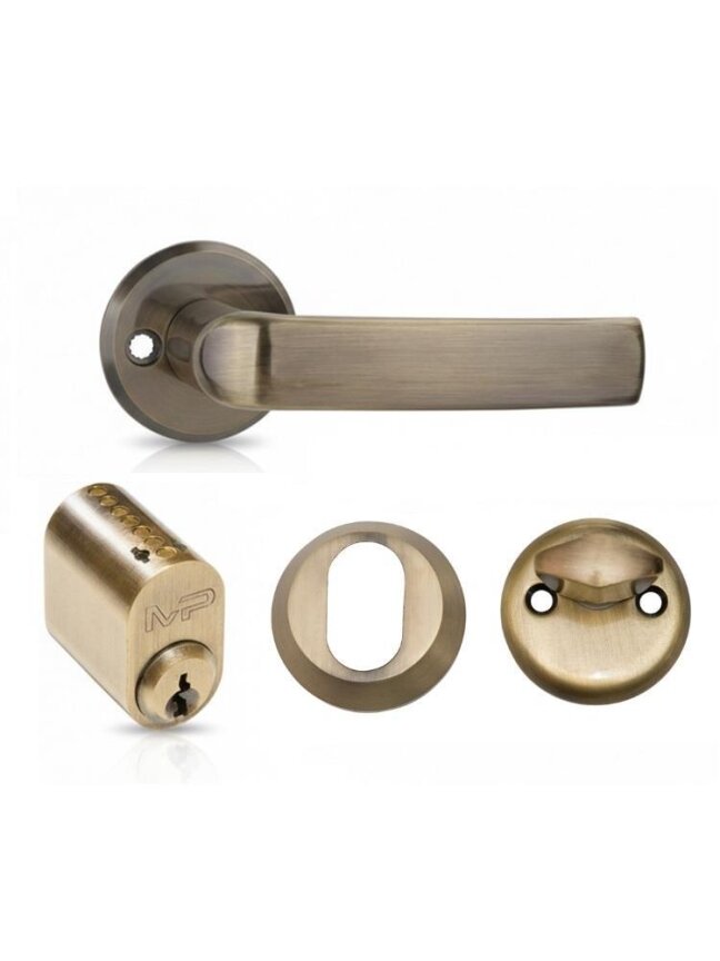 Durų rankena, lauko MP MRO-06-35A AB set, bronzos Durų rankena, lauko MP MRO-06-35A AB set, bronzos