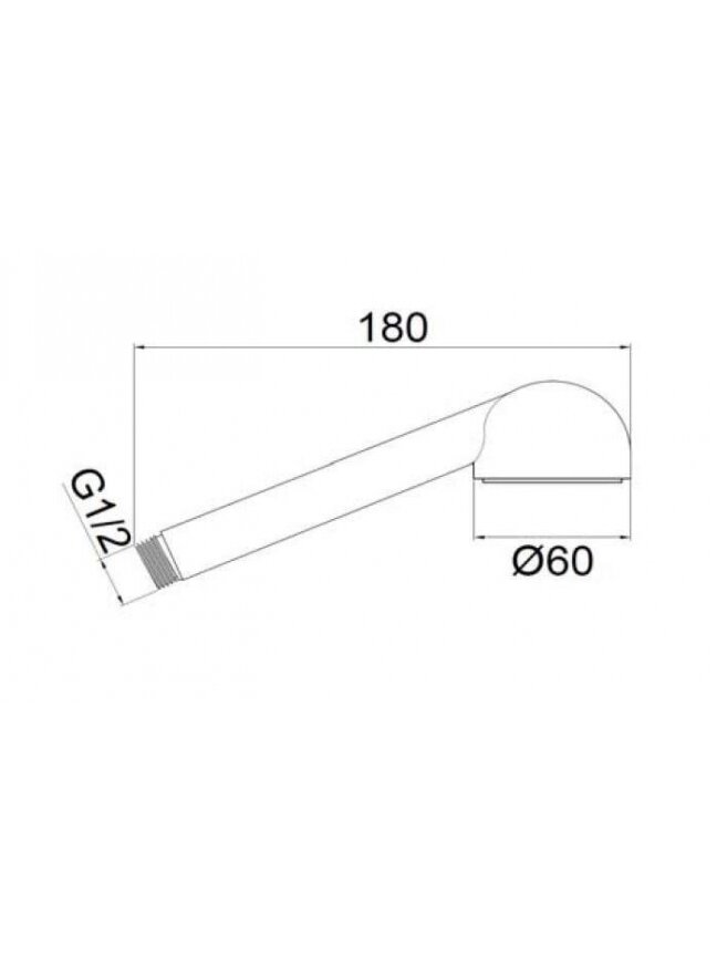 Dušo galvutė Disflex Tanit, chromo, 60 mm 1 Dušo galvutė Disflex Tanit, chromo, 60 mm 1