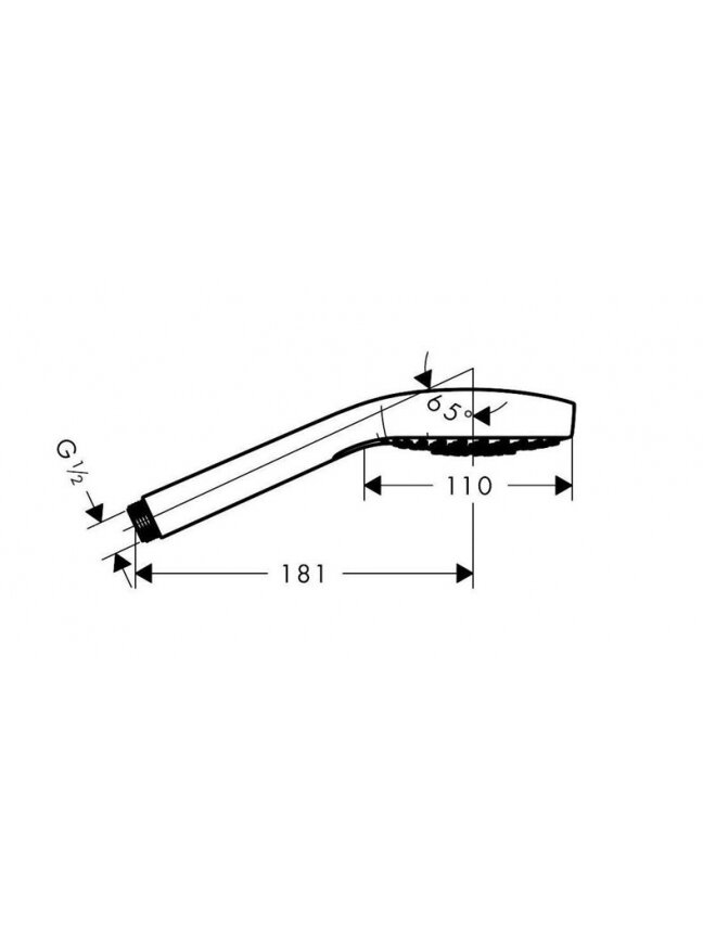Dušo galvutė Hansgrohe Croma E 26815340, juoda, 110 mm 1