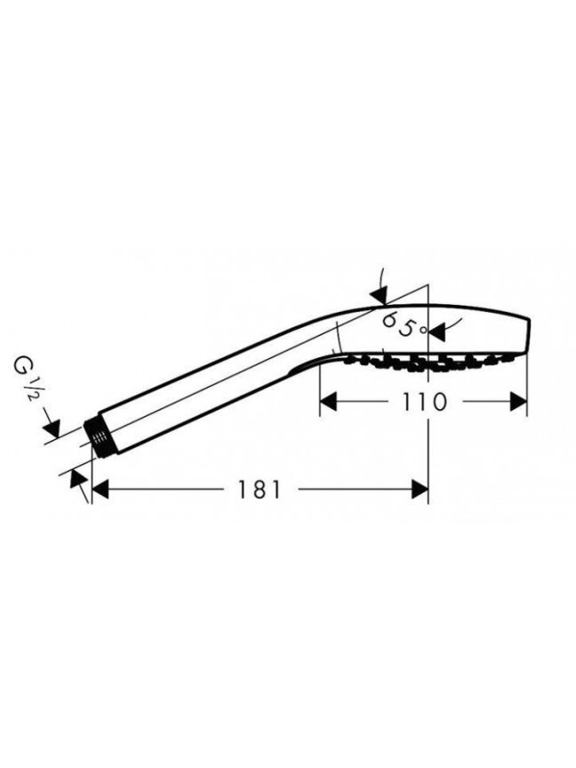 Dušo galvutė Hansgrohe Croma Select E 26814990, aukso, 110mm 1