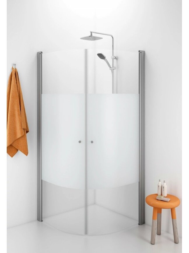 Dušo kabina IDO Showerama 10-4 70X70, dalinai matinis stiklas