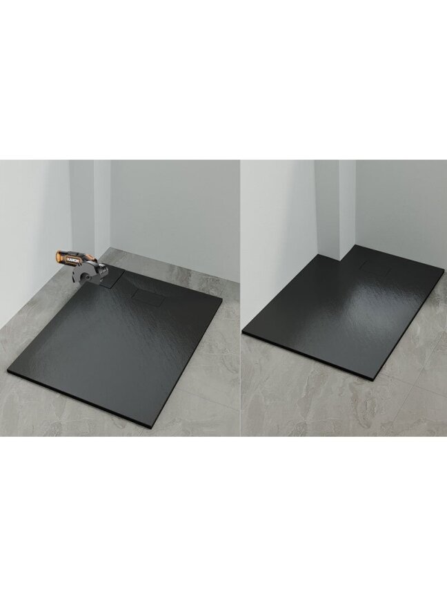 Dušo kabinos padas AQUABATOS DWQ 120x90, juodas 7 Dušo kabinos padas AQUABATOS DWQ 120x90, juodas 7