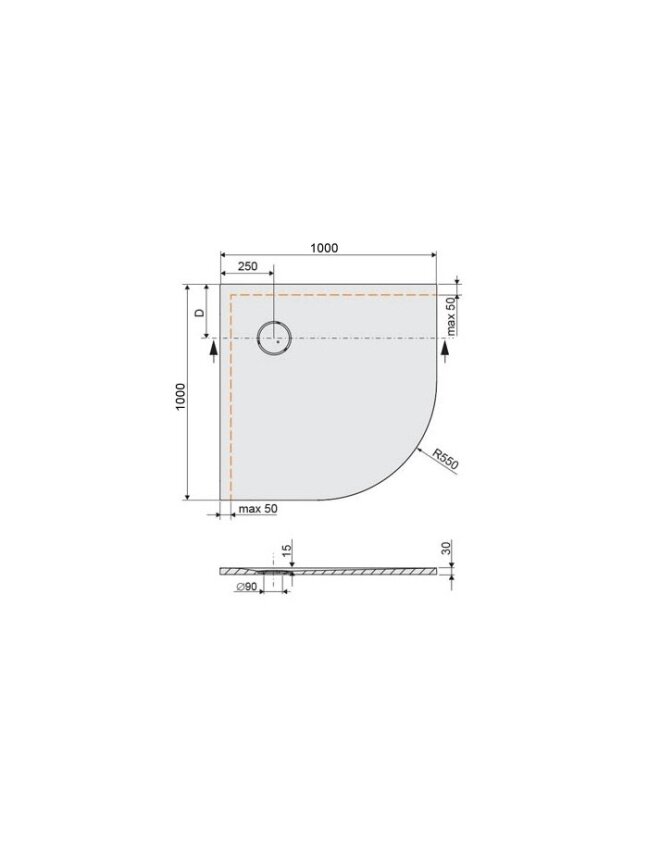 Dušo kabinos padas SANPLAST BP-M/ Structure 100x100 1 Dušo kabinos padas SANPLAST BP-M/ Structure 100x100 1