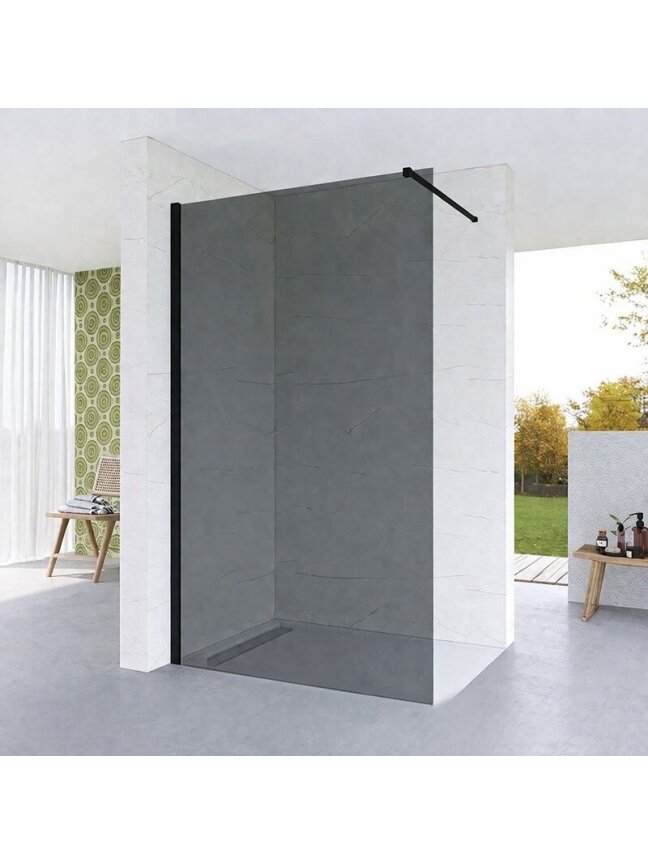 Dušo sienelė AQUABATOS Walk-in T8 120, black