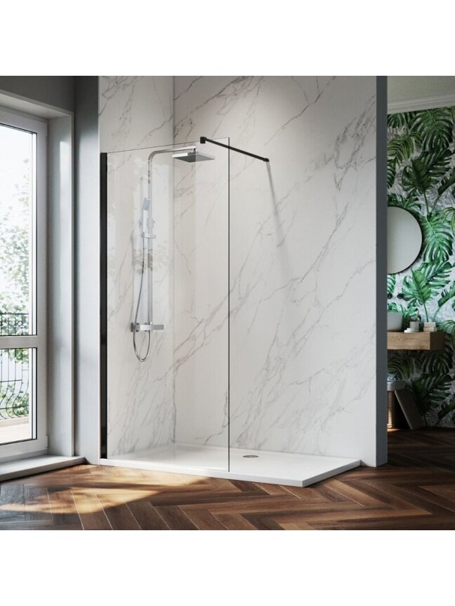 Dušo sienelė AQUALUX Walk-in 800, black
