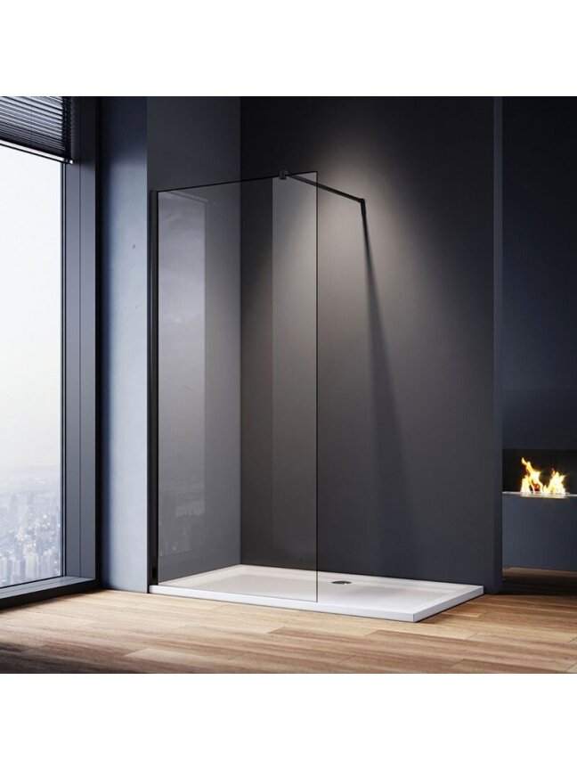 Dušo sienelė CLEAN 100x195 black Dušo sienelė CLEAN 100x195 black