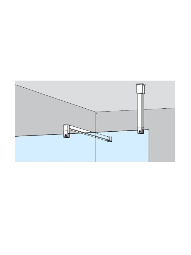 Dušo sienelė CLEAN 90x200 gun grey 7