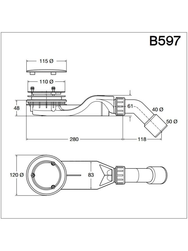Dušo sifonas BETTE B597-000 5