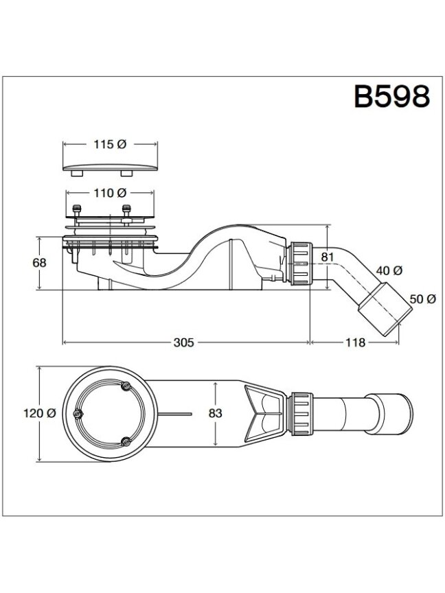 Dušo sifonas BETTE B598-000 5