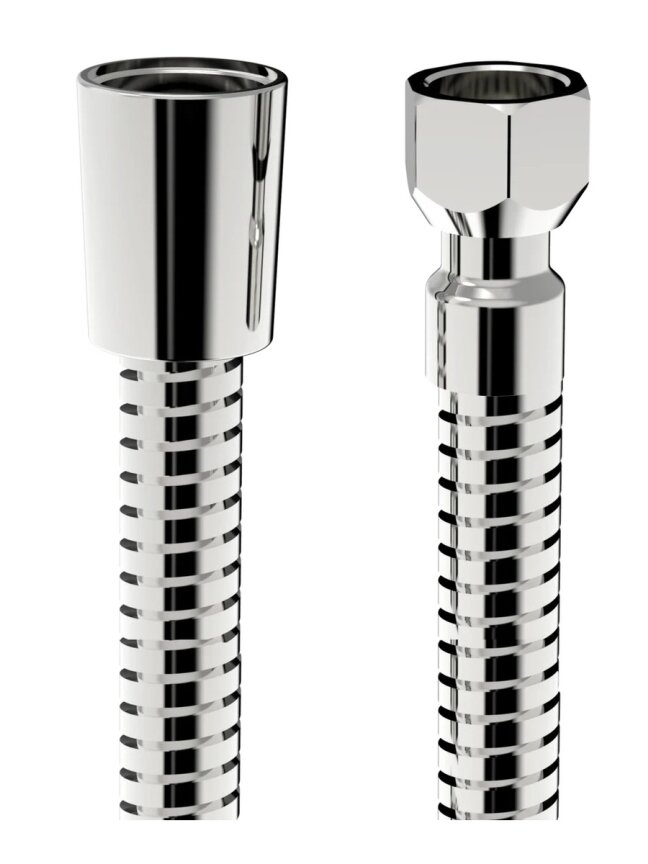 Dušo žarna metalinė, 2m, v3/8 - v1/2 (dušo galvai iš vonios krašto) Dušo žarna metalinė, 2m, v3/8 - v1/2 (dušo galvai iš vonios krašto)