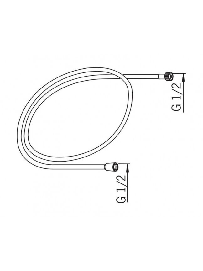 Dušo žarna Oras 241020-60, 200 cm, 1/2'' 2