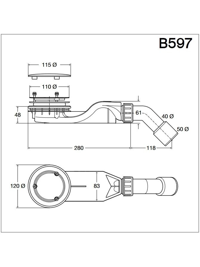 Dušo sifonas BETTE B597-000 5