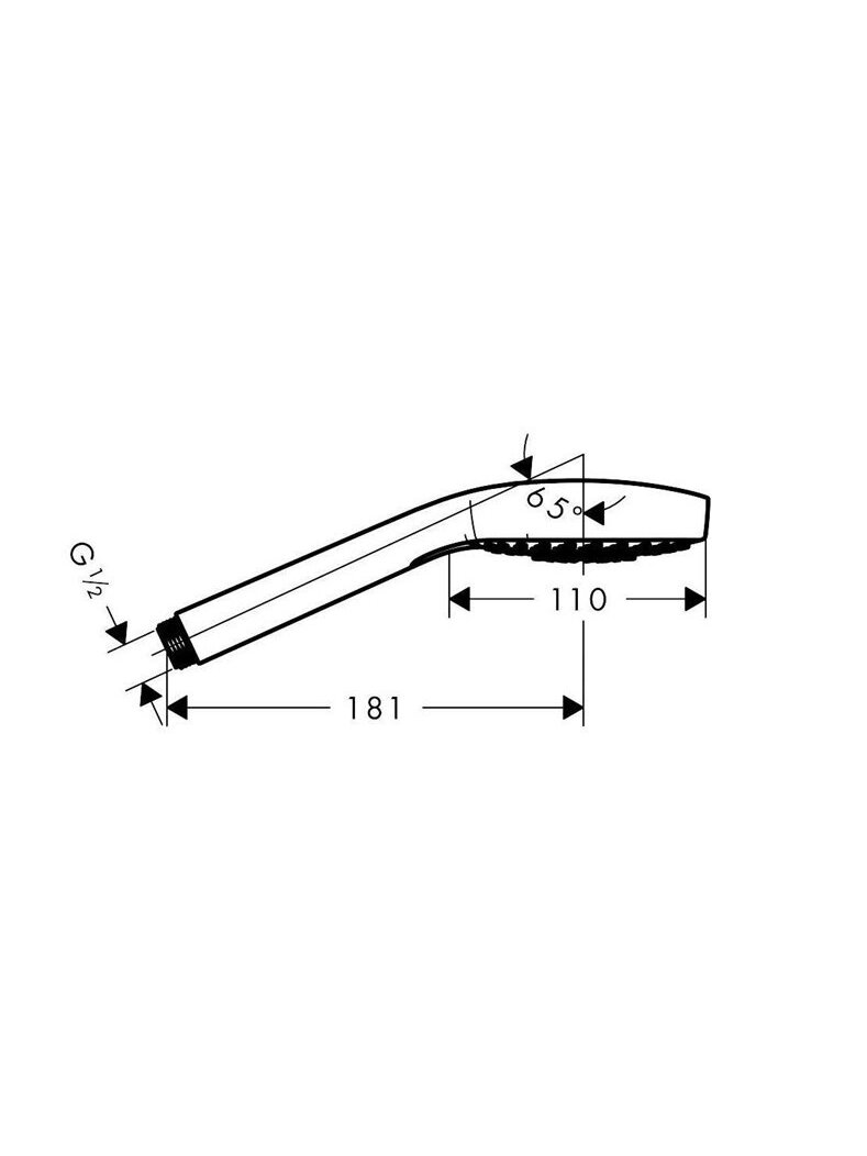 Dušo galvutė Hansgrohe Croma E 26815340, juoda, 110 mm 1