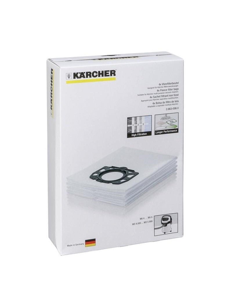 Dulkių siurblių maišeliai Karcher WD 4-6 MODEL 2.863-006.0 Dulkių siurblių maišeliai Karcher WD 4-6 MODEL 2.863-006.0