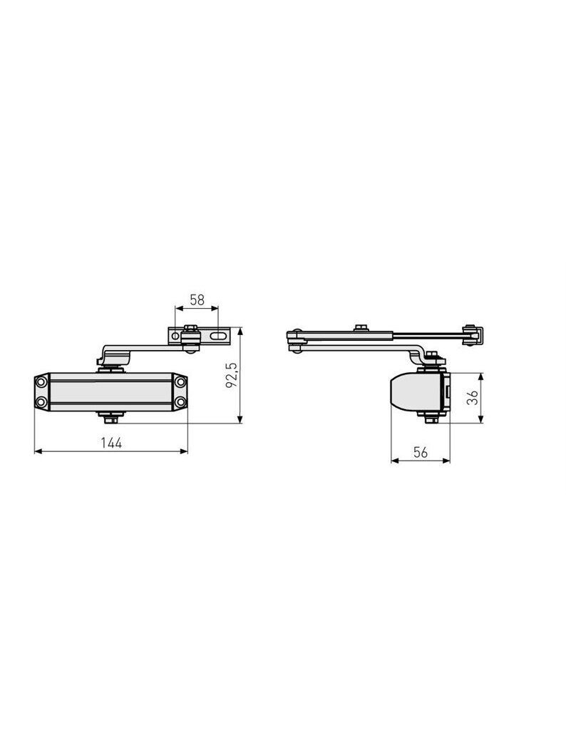 Durų uždarytuvas Abus AC7023, 40 - 80 kg 1