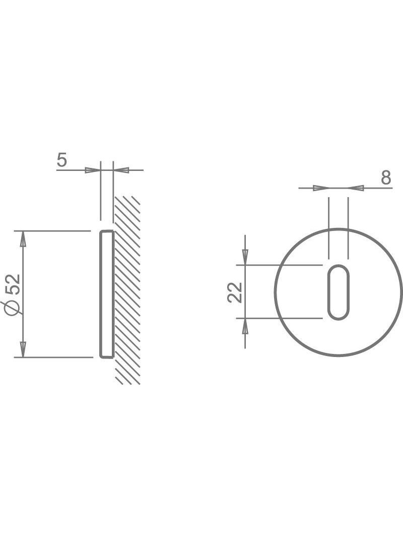 Durų apyraktė Tupai 4045 R5S 142, Matinio nikelio, Ø 52 mm 1 Durų apyraktė Tupai 4045 R5S 142, Matinio nikelio, Ø 52 mm 1