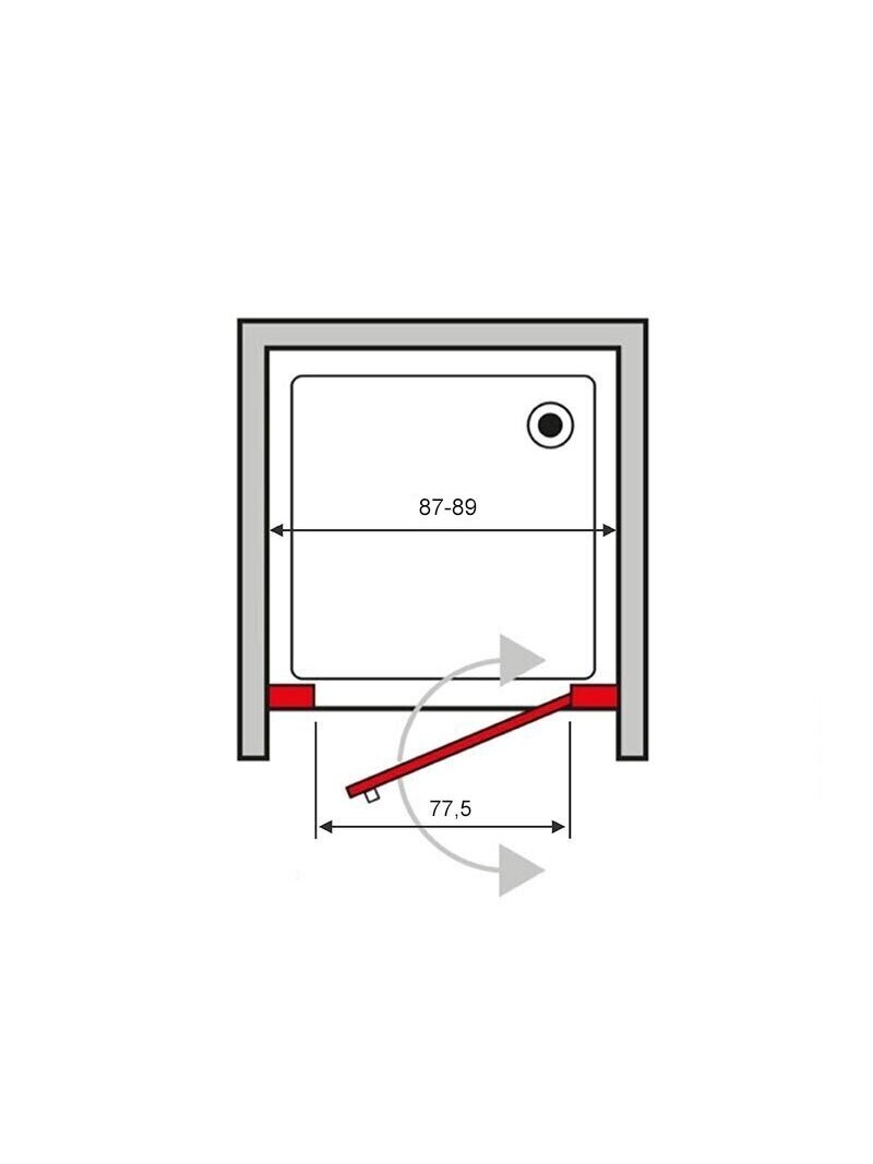 Dušo durys BOX DOCCIA Vera VRP1 90x200, dešininės 4