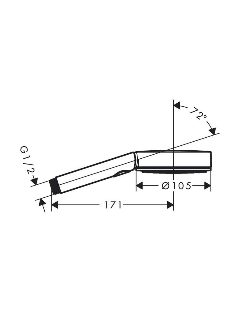 Dušo galvutė Hansgrohe Pulsify S 105, mat. juoda, Ø105 mm 1