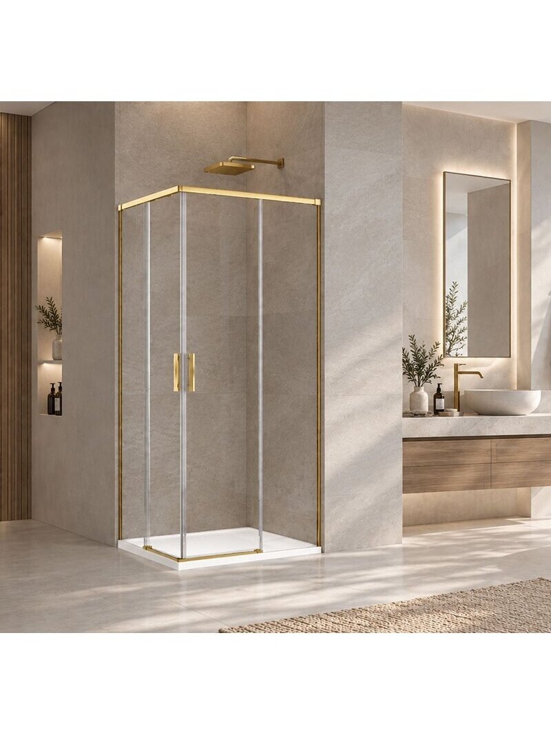 Dušo kabina FIRENZE Gold 90x90