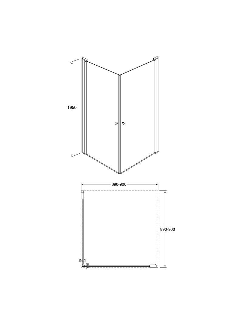 Dušo kabina NAPOLI chrome DD 90x90 4