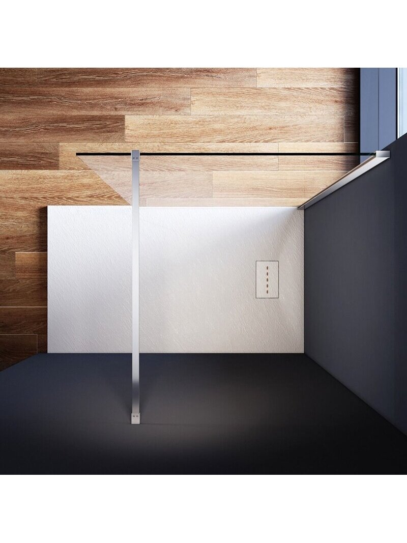 Dušo sienelė AQUALUX Walk-in 800, chrome 2 Dušo sienelė AQUALUX Walk-in 800, chrome 2