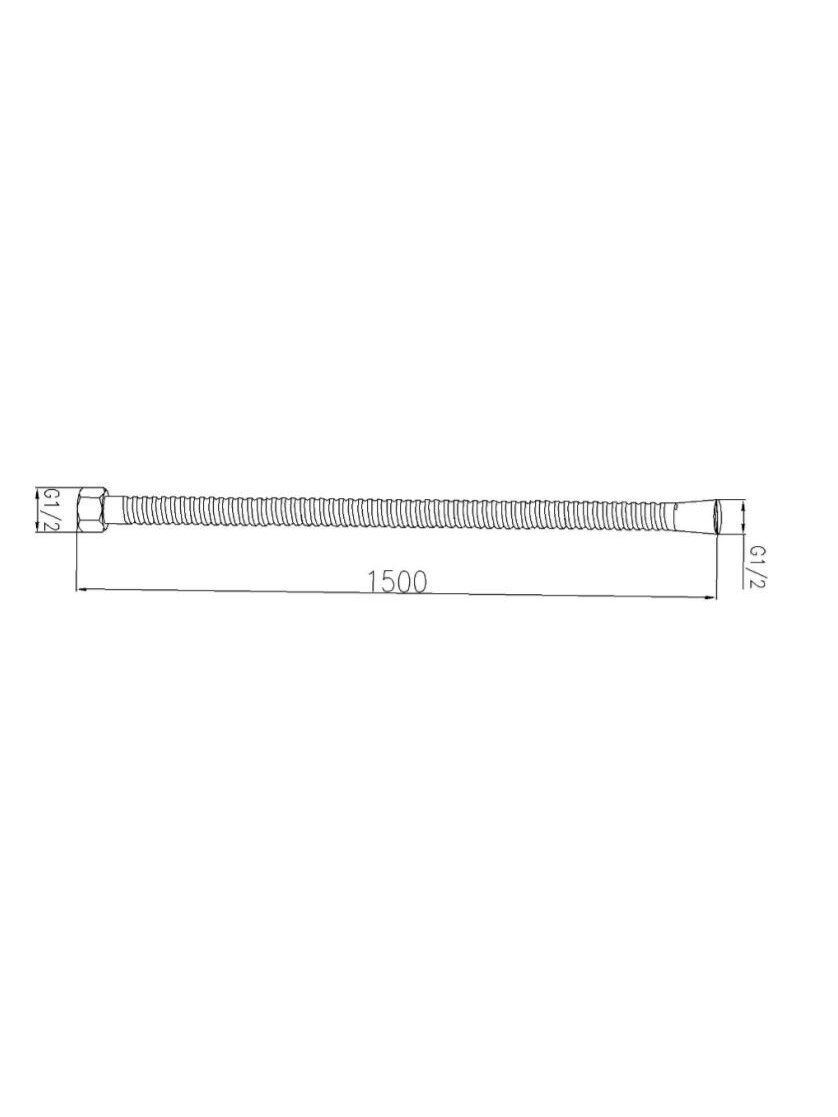 Dušo žarna Optima, S-LINE, 150cm, metalinė rifliuota 2