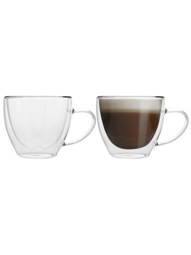 Dvigubo stiklo puodeliai FLORINA 3K6603, 270 ml, 2 vnt.