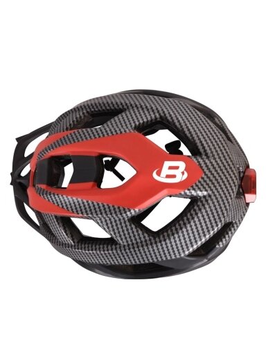 Dviratininkų šalmas Bottari 94004RB, juodas/raudonas, L/XL