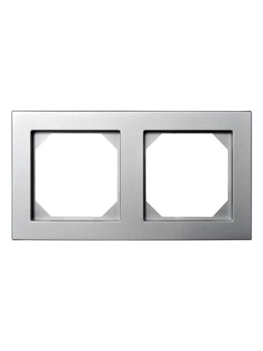Dvivietis rėmelis LIREGUS EPSILON, metalo spalvos Dvivietis rėmelis LIREGUS EPSILON, metalo spalvos