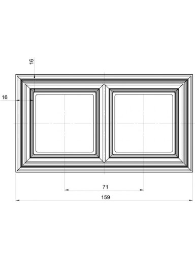 Dvivietis rėmelis LIREGUS RETRO, rudos spalvos Dvivietis rėmelis LIREGUS RETRO, rudos spalvos