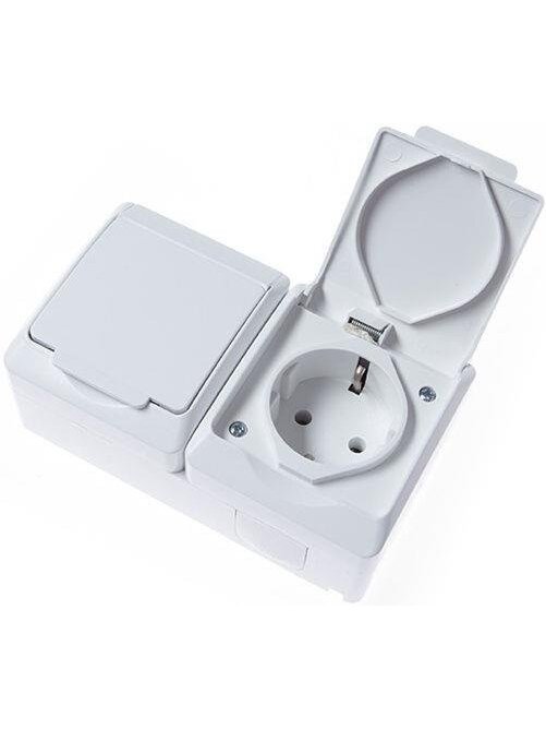 Dvivietis kištukinis lizdas ELEKTRO-PLAST HERMES, IP44 1 Dvivietis kištukinis lizdas ELEKTRO-PLAST HERMES, IP44 1