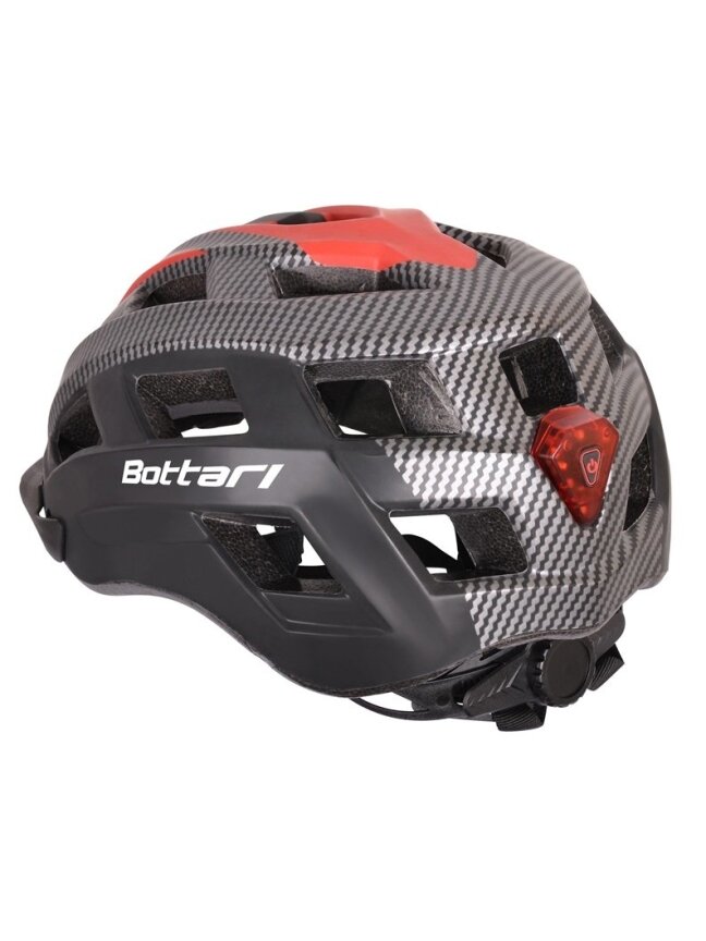 Dviratininkų šalmas Bottari 94004RB, juodas/raudonas, L/XL 2