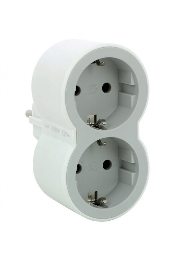 Dvivietis skirstytuvas LEGRAND, baltos/pilkos spalvos Dvivietis skirstytuvas LEGRAND, baltos/pilkos spalvos