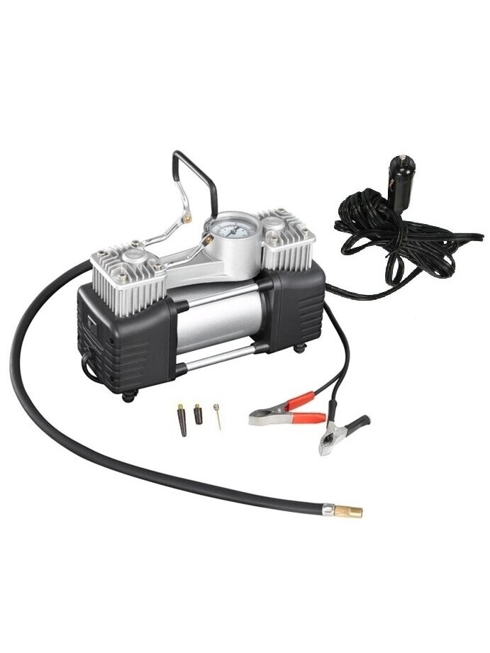 ⬡ Dvicilindris elektrinis oro kompresorius 12V 60 L/min (TC506)