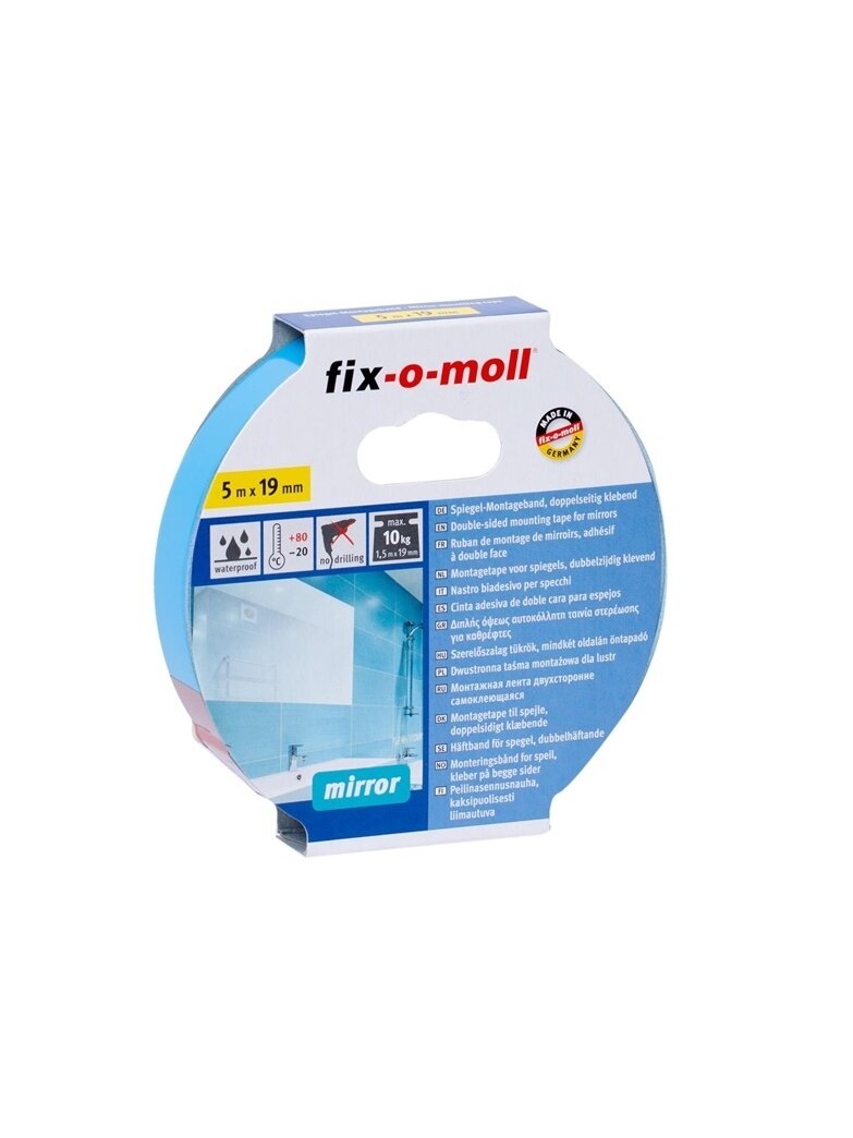 Dvipusė lipnioji juosta Fix-O-Moll, 5 m x 19 mm Dvipusė lipnioji juosta Fix-O-Moll, 5 m x 19 mm