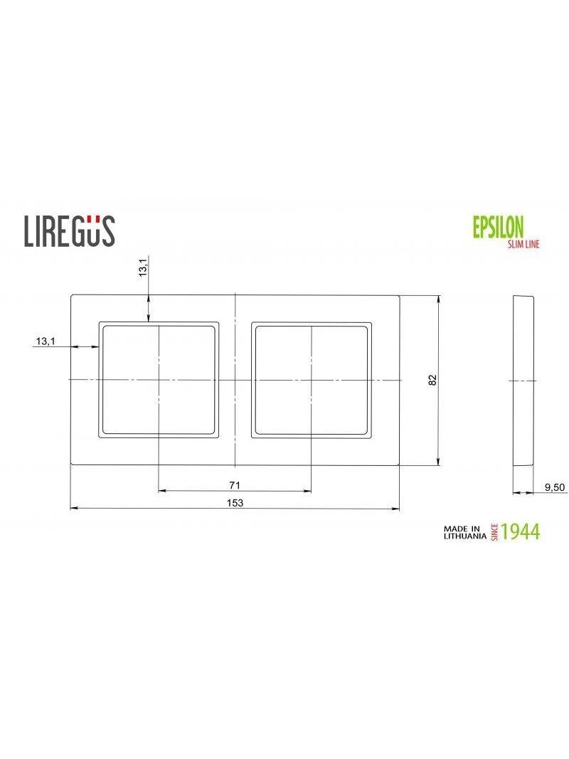Dvivietis rėmelis LIREGUS EPSILON, smėlio spalvos 1