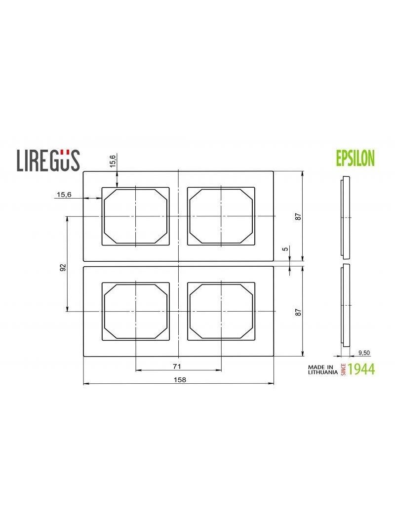 Dvivietis rėmelis LIREGUS EPSILON, smėlio spalvos 2