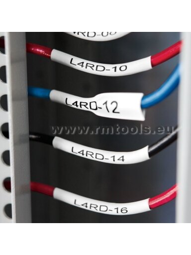 Dymo Juost./vamzd. XTL 6 mm juod./balt. 2,7 m