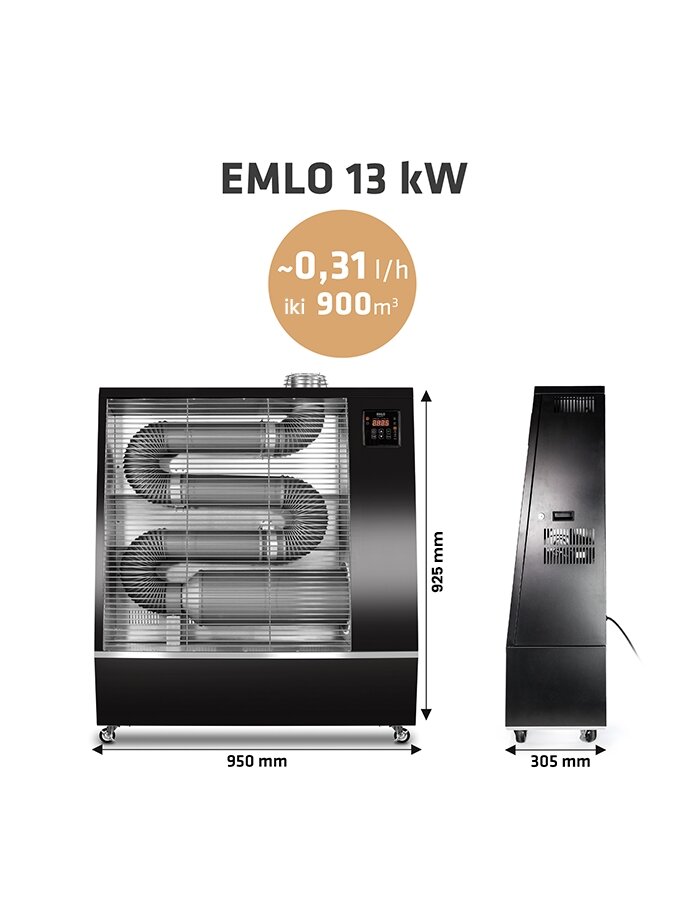 Dyzelinis infraraudonųjų spindulių šildytuvas EMLO 13 kW 1 Dyzelinis infraraudonųjų spindulių šildytuvas EMLO 13 kW 1