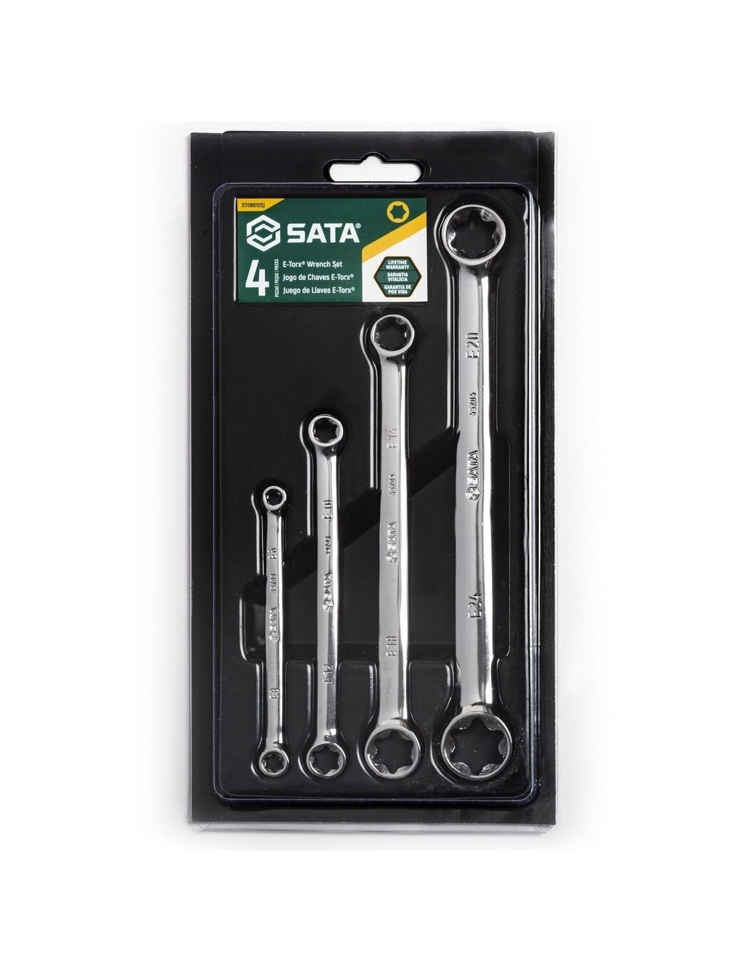 ⬡ E-TORX rinkinys 4 vnt. (S09012, SATA) ⬡ E-TORX rinkinys 4 vnt. (S09012, SATA)