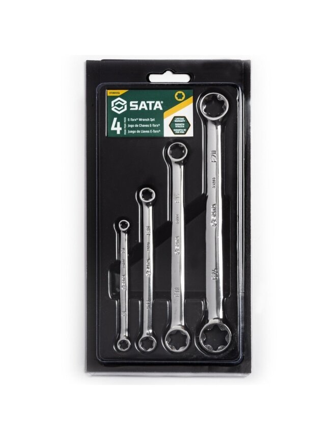 ⬡ E-TORX rinkinys 4 vnt. (S09012, SATA) ⬡ E-TORX rinkinys 4 vnt. (S09012, SATA)