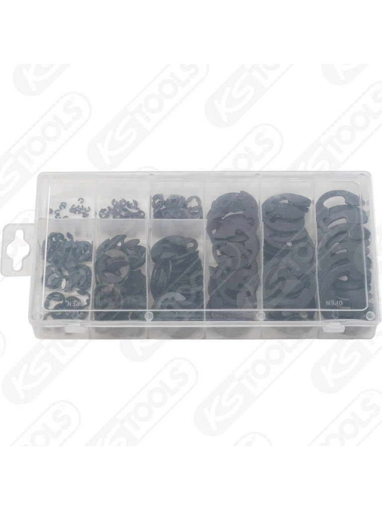 E-ring retaining rings assortment 300-pcs, KS Tools 1