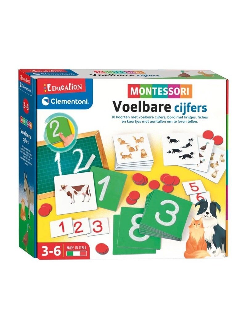 Edukacinis žaislas Clementoni Tactile Numbers 50737 Edukacinis žaislas Clementoni Tactile Numbers 50737