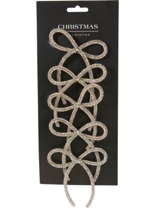 Eglutės žaisliukas Beads Bow, rausvo aukso, 5 vnt. Eglutės žaisliukas Beads Bow, rausvo aukso, 5 vnt.