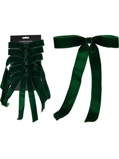 Eglutės žaisliukas Bow, žalias, poliesteris, 5 vnt. Eglutės žaisliukas Bow, žalias, poliesteris, 5 vnt.