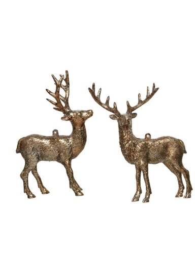 Eglutės žaisliukas Decoris Deer, bronzos, plastikas/metalas