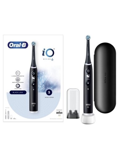 Elektrinis dantų šepetėlis Oral-B iOM6.1B6.3DK iO6, juodas