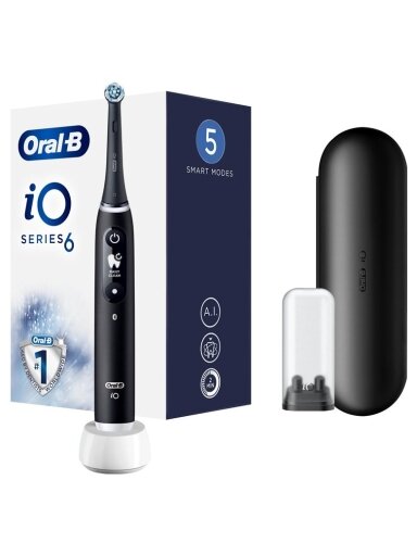 Elektrinis dantų šepetėlis Oral-B iOM6.1B6.3DK iO6, juodas