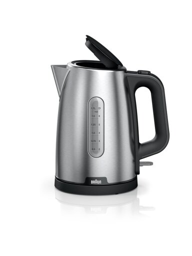 Elektrinis virdulys Braun PurShine WK1500BK, 1.7 l, sidabro
