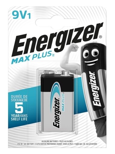 Elementas ENERGIZER MAX PLUS 9V/6LR61